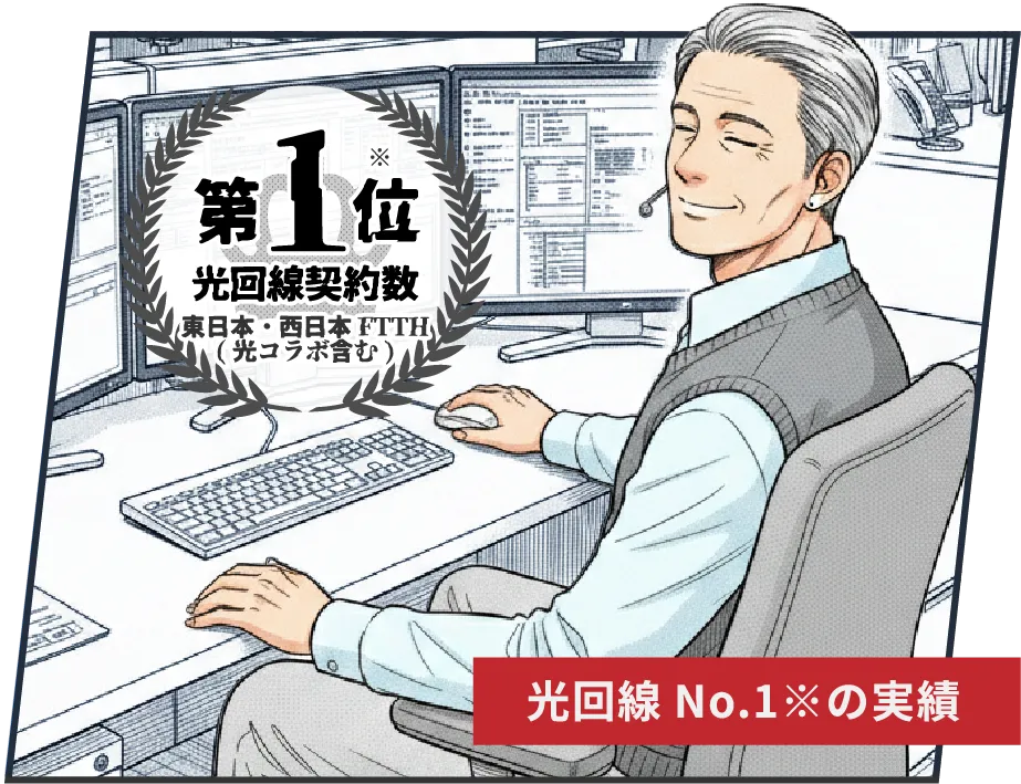 光回線No.1※の実績